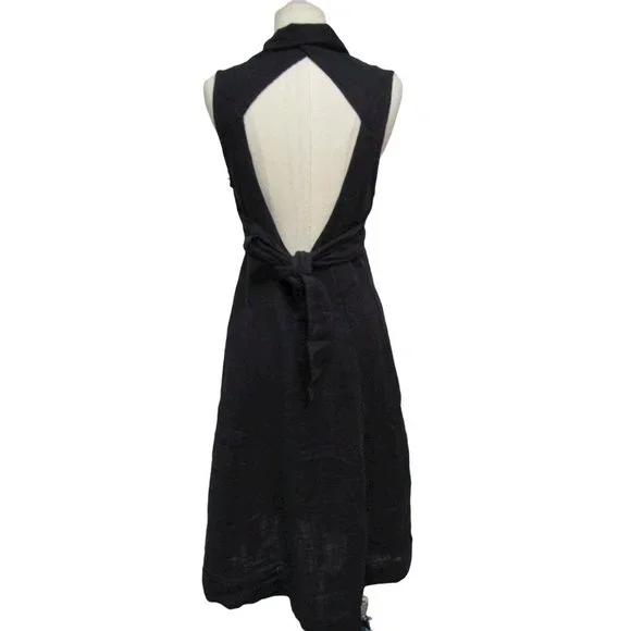 NWOT FREE PEOPLE BLACK ISOLA MIDI DRESS sz S - Picture 5 of 5